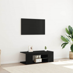 Szafka pod telewizor Ze LED Lights Czarny Dąb 90 x 39 x 30 cm