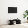 Szafka pod telewizor Ze LED Lights Czarny Dąb 90 x 39 x 30 cm