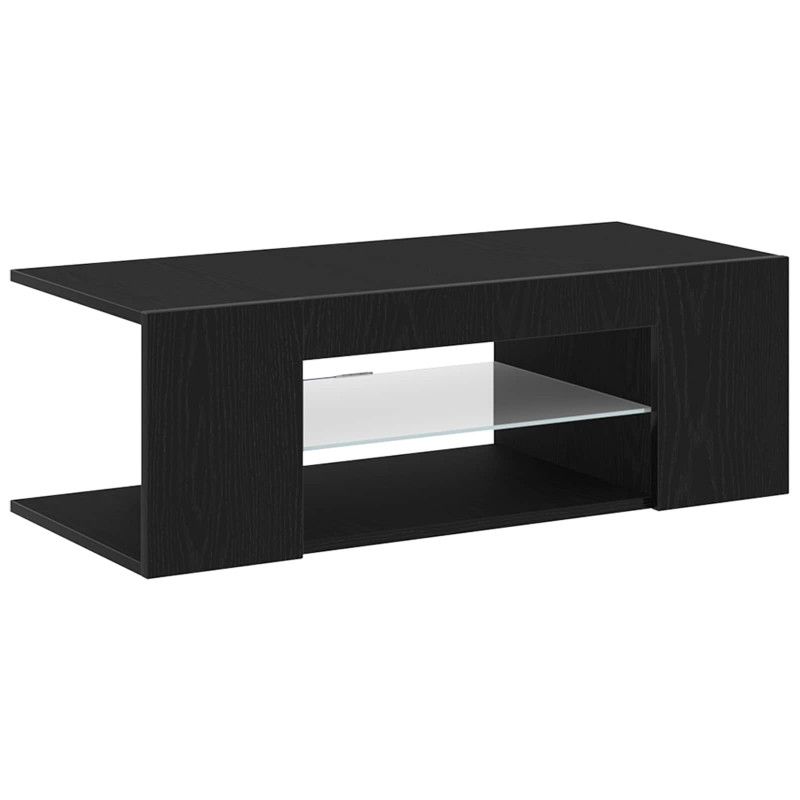 Szafka pod telewizor Ze LED Lights Czarny Dąb 90 x 39 x 30 cm