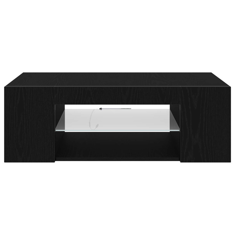 Szafka pod telewizor Ze LED Lights Czarny Dąb 90 x 39 x 30 cm