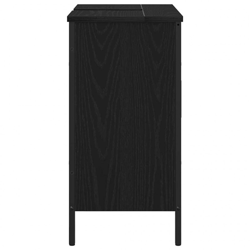 Szafka pod umywalkę z drzwiami Czarny Dąb 60 x 30 x 60 cm