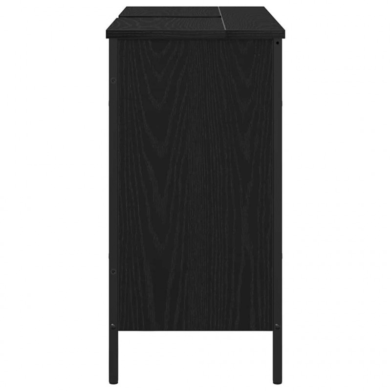 Szafka pod umywalkę z drzwiami Czarny Dąb 80 x 30 x 60 cm