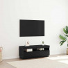 Szafka pod telewizor Ze LED Lights Czarny Dąb 100 x 35 x 40 cm