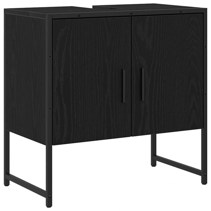 Szafka pod umywalkę z drzwiami Czarny Dąb 60 x 30 x 60 cm