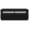 Szafka pod telewizor Ze LED Lights Czarny Dąb 100 x 35 x 40 cm