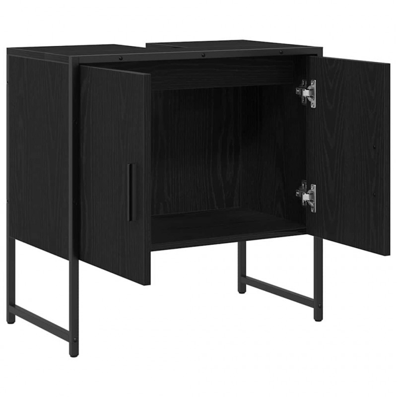 Szafka pod umywalkę z drzwiami Czarny Dąb 60 x 30 x 60 cm