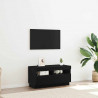 Szafka pod telewizor Ze LED Lights Czarny Dąb 80 x 35 x 40 cm