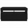 Szafka pod telewizor Ze LED Lights Czarny Dąb 80 x 35 x 40 cm