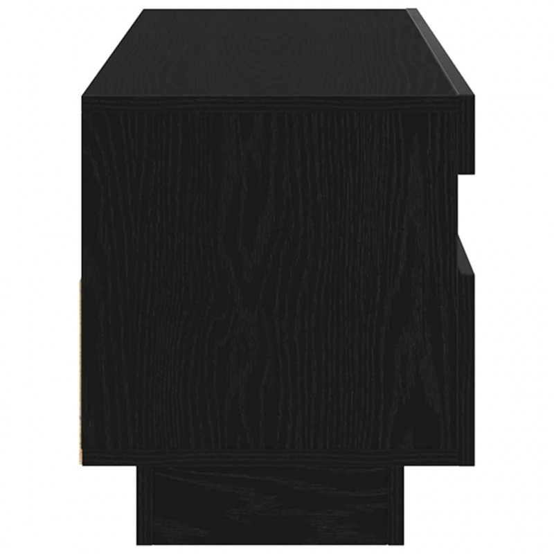 Szafka pod telewizor Ze LED Lights Czarny Dąb 80 x 35 x 40 cm