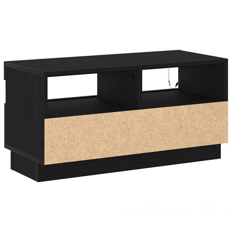 Szafka pod telewizor Ze LED Lights Czarny Dąb 80 x 35 x 40 cm