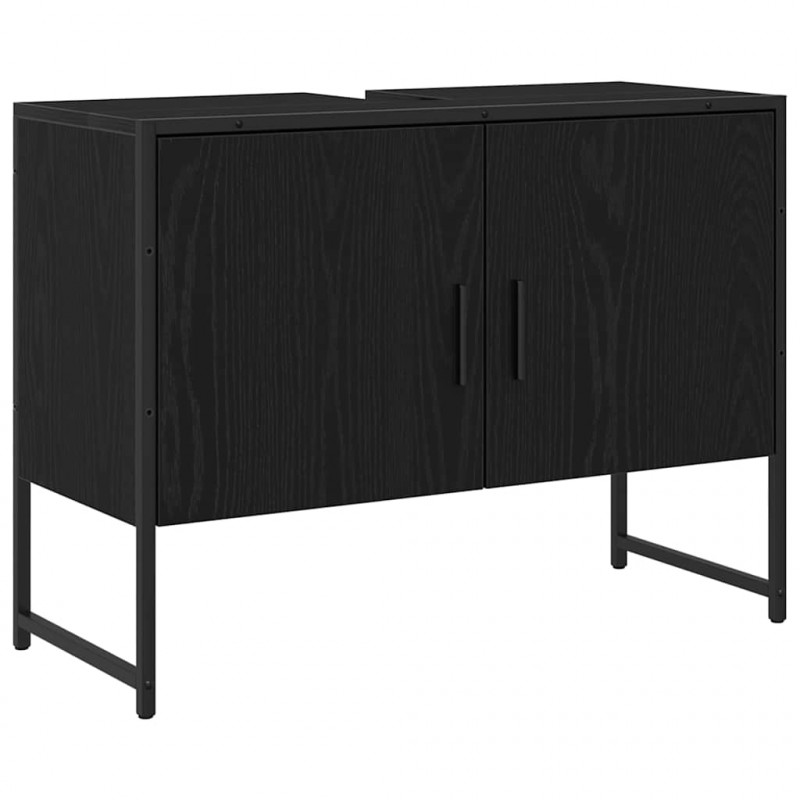 Szafka pod umywalkę z drzwiami Czarny Dąb 80 x 30 x 60 cm