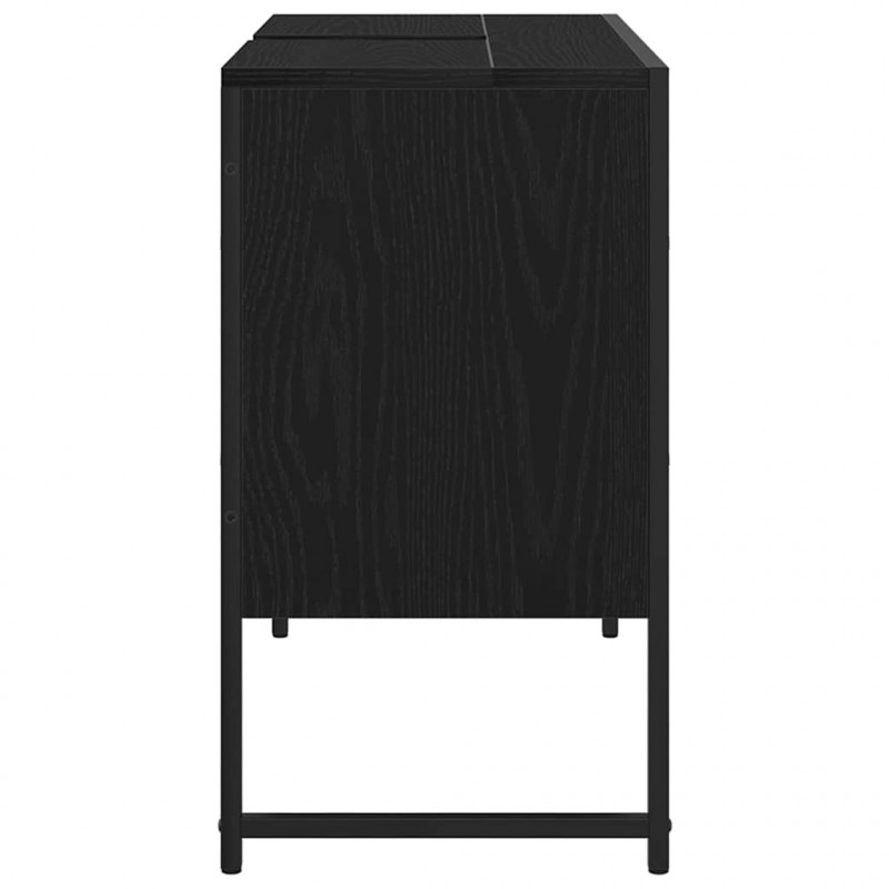 Szafka pod umywalkę z drzwiami Czarny Dąb 80 x 30 x 60 cm