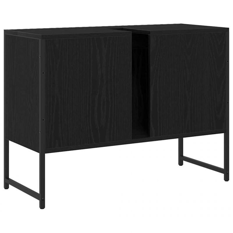Szafka pod umywalkę z drzwiami Czarny Dąb 80 x 30 x 60 cm