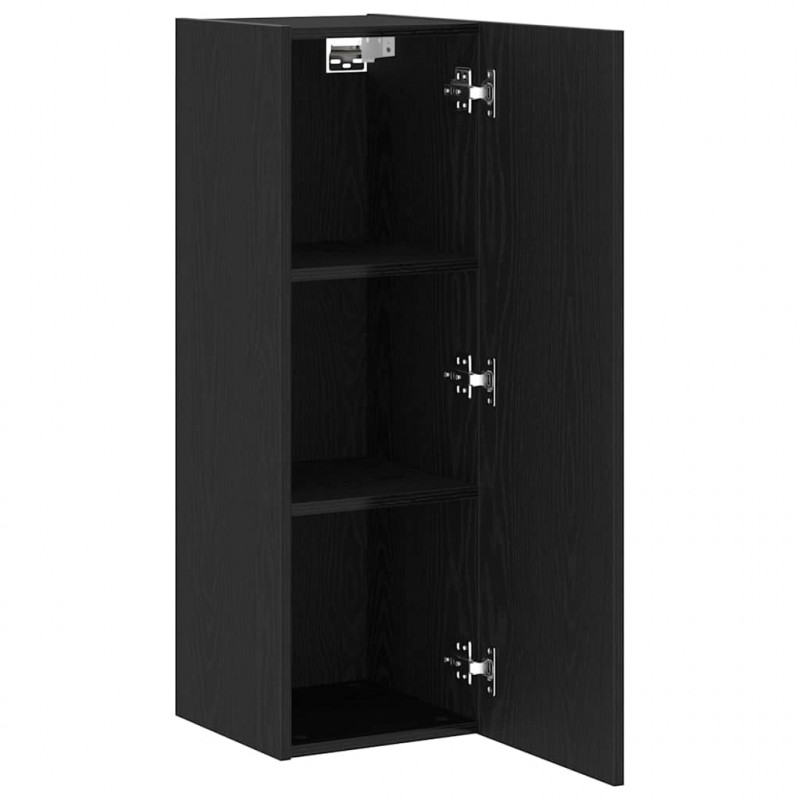 Szafka na Telewizor na Ścianę Czarny Dąb 30,5 x 30 x 90 cm