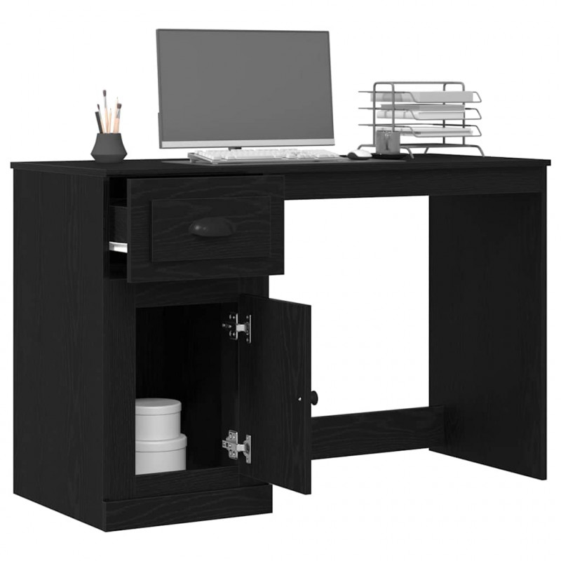 Biurko Czarny Dąb 50 x 115 x 75 cm Materiał drewnopochodny