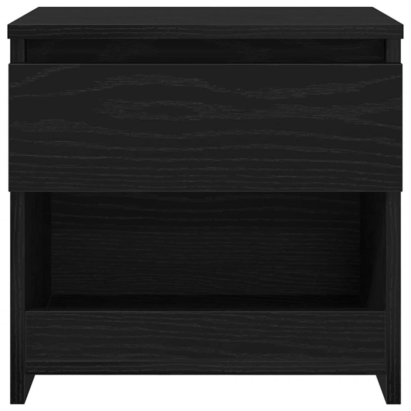 Szafka Nocna Czarny Dąb 40 x 30 x 39 cm Materiał drewnopochodny