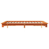 Rama łóżka bez materaca, woskowy brąz, 135x190 cm, lita sosna