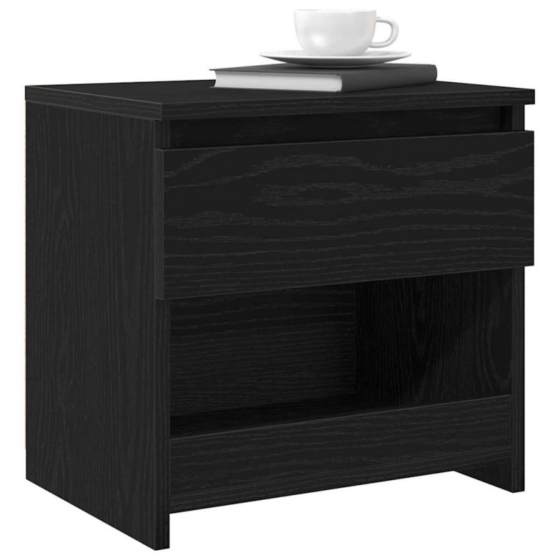 Szafka Nocna z szufladą 2 pcs Czarny Dąb 40 x 30 x 39 cm