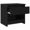 Szafka Nocna z szufladą 2 pcs Czarny Dąb 40 x 30 x 39 cm