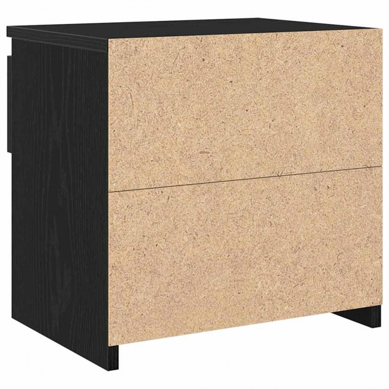Szafka Nocna z szufladą 2 pcs Czarny Dąb 40 x 30 x 39 cm