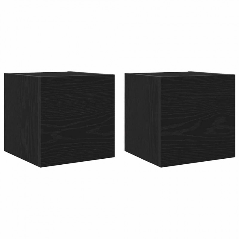Szafka pod telewizor 2 pcs Czarny Dąb 30,5 x 30 x 30 cm