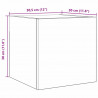 Szafka pod telewizor 2 pcs Czarny Dąb 30,5 x 30 x 30 cm
