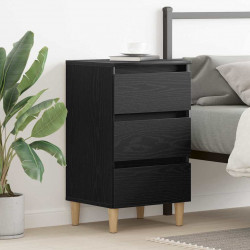 Szafka Nocna Czarny Dąb 40 x 35 x 69 cm Materiał drewnopochodny