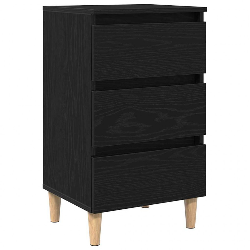 Szafka Nocna Czarny Dąb 40 x 35 x 69 cm Materiał drewnopochodny