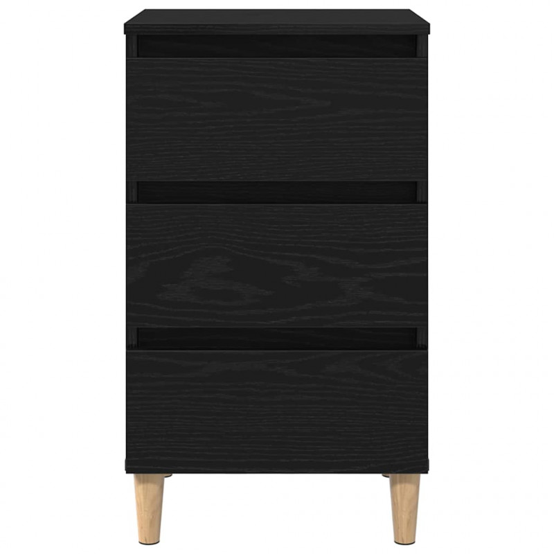 Szafka Nocna Czarny Dąb 40 x 35 x 69 cm Materiał drewnopochodny