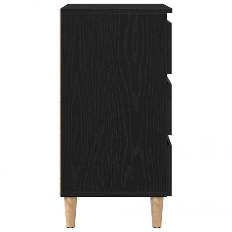 Szafka Nocna Czarny Dąb 40 x 35 x 69 cm Materiał drewnopochodny
