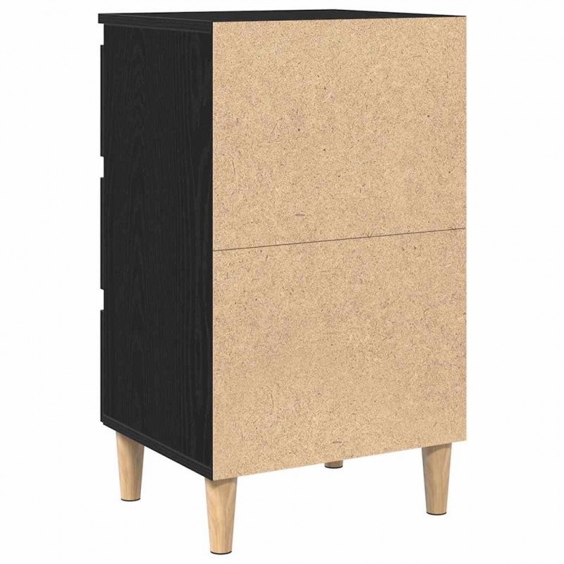Szafka Nocna Czarny Dąb 40 x 35 x 69 cm Materiał drewnopochodny