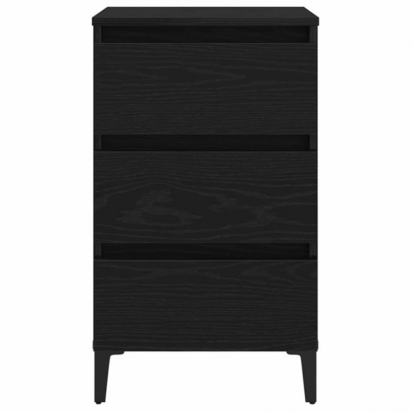 Szafka Nocna Czarny Dąb 40 x 35 x 69 cm Materiał drewnopochodny