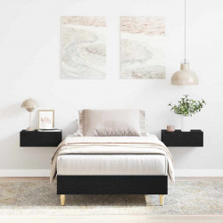 Ramka łóżka Czarny Dąb 193 x 93 x 25 cm Materiał drewnopochodny