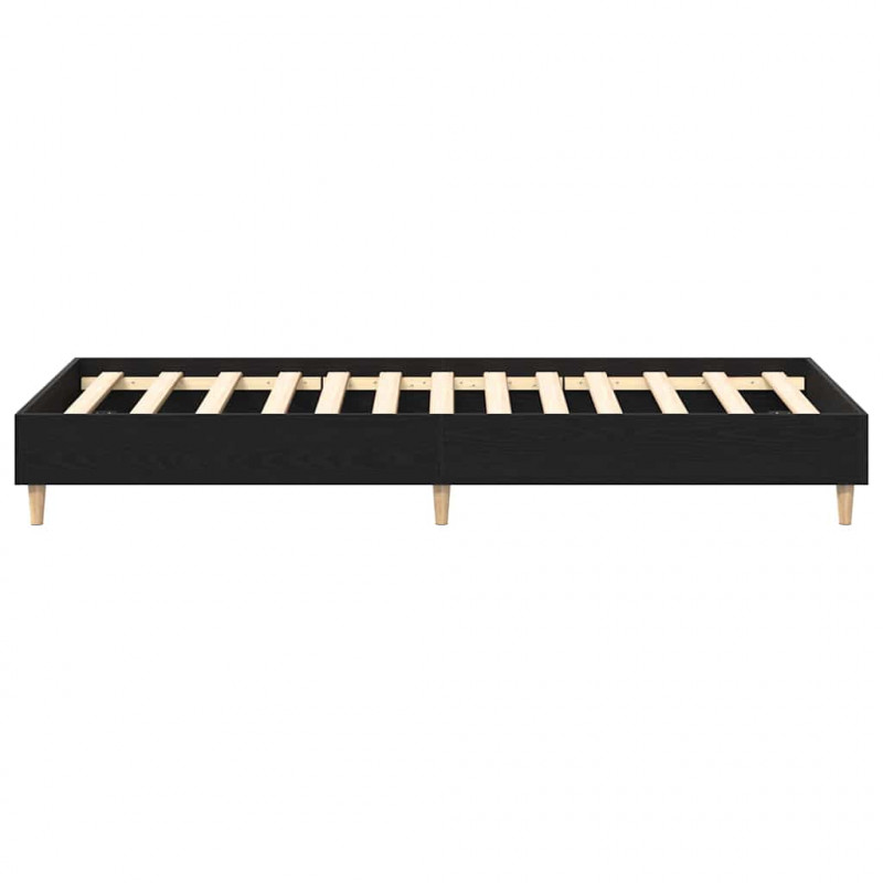 Ramka łóżka Czarny Dąb 193 x 93 x 25 cm Materiał drewnopochodny