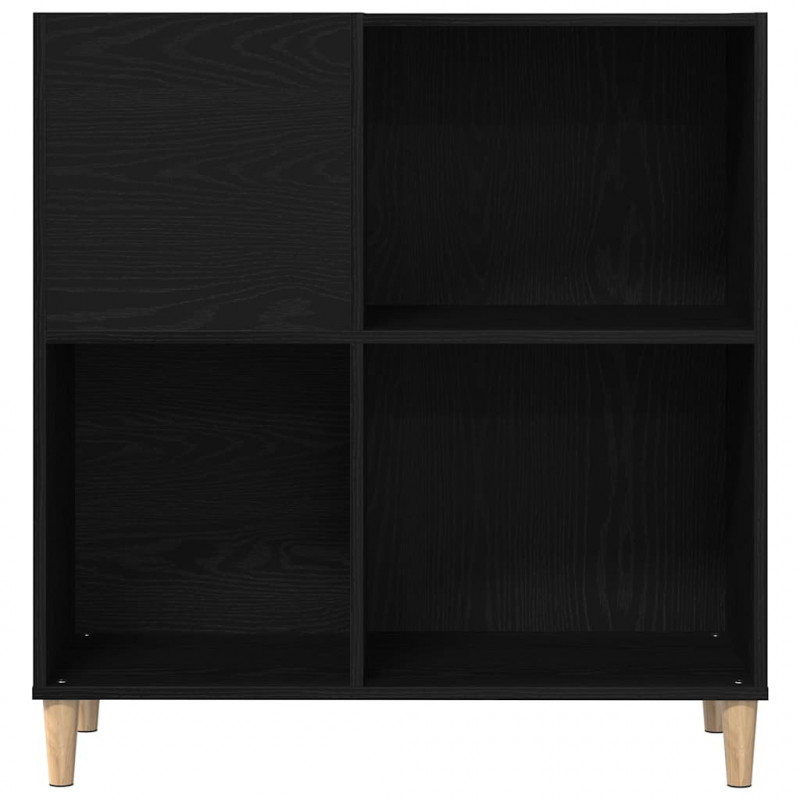 Szafka na płyty winylowe z półką Czarny Dąb 84,5 x 38 x 89 cm