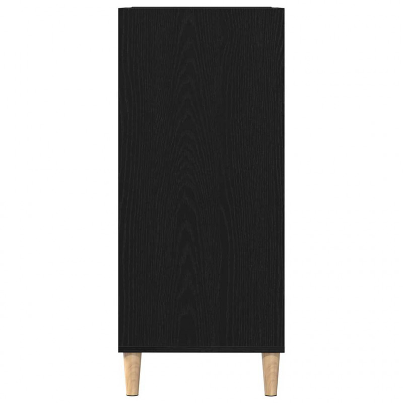 Szafka na płyty winylowe z półką Czarny Dąb 84,5 x 38 x 89 cm