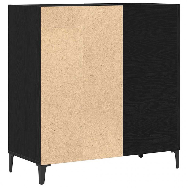 Szafka na płyty winylowe z półką Czarny Dąb 84,5 x 38 x 89 cm