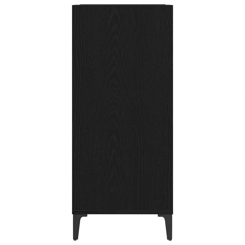 Szafka na płyty winylowe z półką Czarny Dąb 84,5 x 38 x 89 cm
