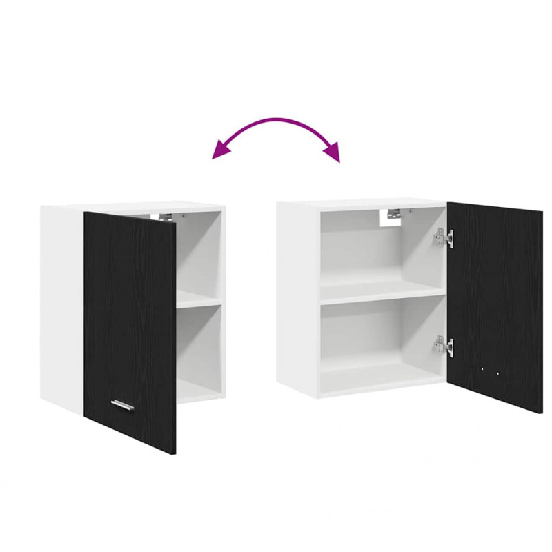 Szafka wisząca z półką Lyon 2 pcs Czarny Dąb 50 x 31 x 60 cm