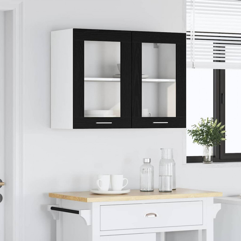 Szafka wisząca z półką Lyon Czarny Dąb 80 x 31 x 60 cm