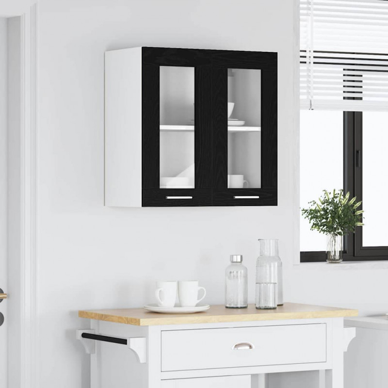 Szafka wisząca z półką Czarny Dąb 60 x 31 x 60 cm