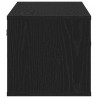 Półka ścienna z półką z drzwiami Czarny Dąb 102 x 30 x 29 cm