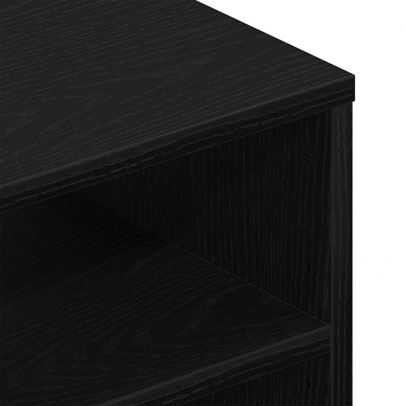 Półka ścienna z półką z drzwiami Czarny Dąb 102 x 30 x 29 cm