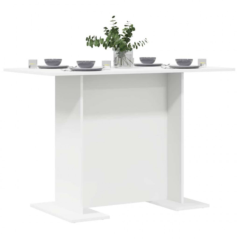 Stół jadalny Biały 110 x 60 x 75 cm Materiał drewnopochodny