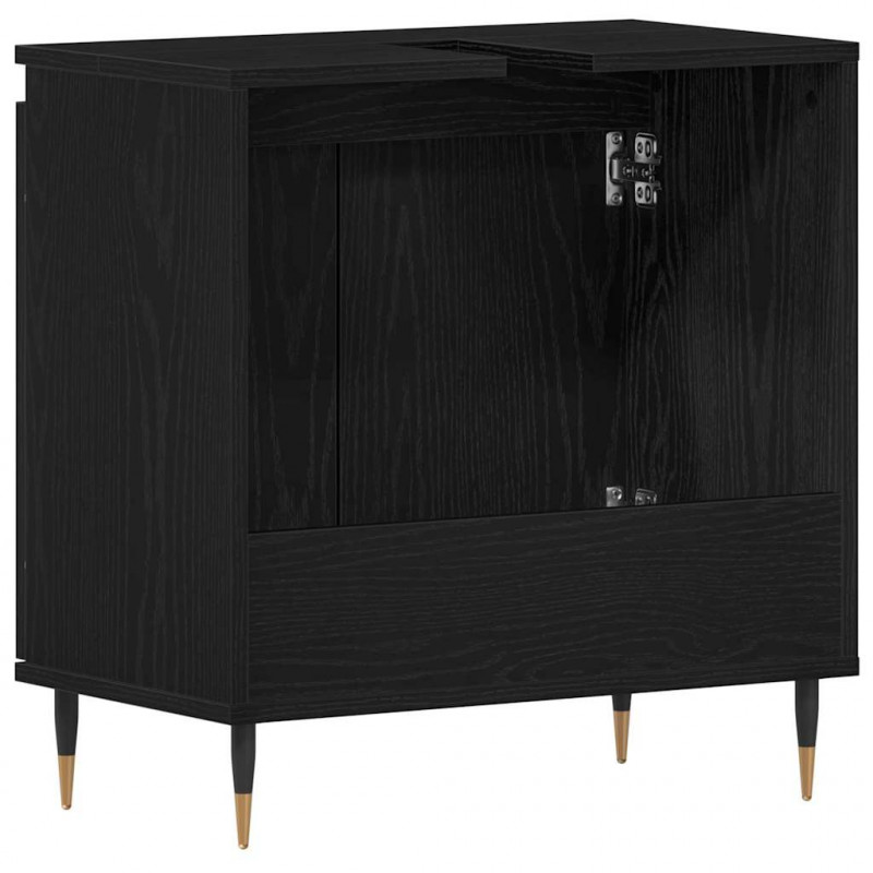 Szafka pod umywalkę z drzwiami Czarny Dąb 58 x 33 x 60 cm