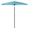 Parasol ogrodowy na stalowym słupku, niebieski, 268x268x226 cm