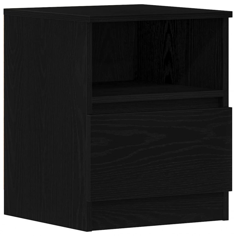 Szafka Nocna Czarny Dąb 40 x 40 x 50 cm Materiał drewnopochodny