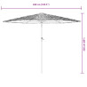 Parasol ogrodowy na stalowym słupku, niebieski, 268x268x226 cm