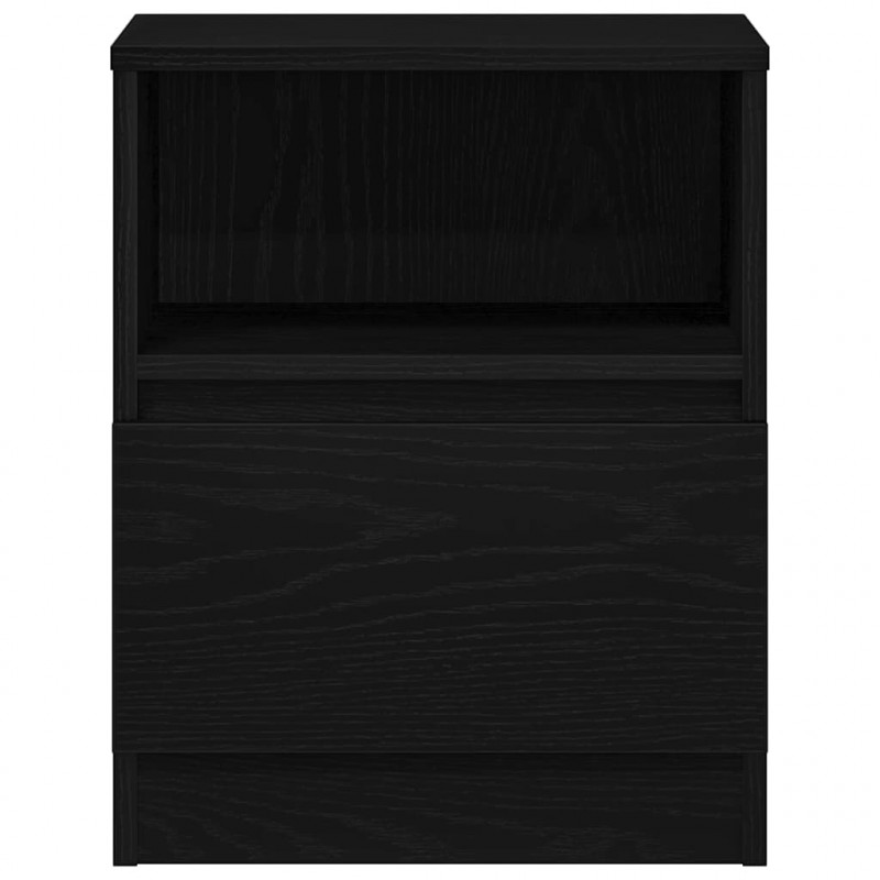Szafka Nocna z szufladą 2 pcs Czarny Dąb 40 x 40 x 50 cm