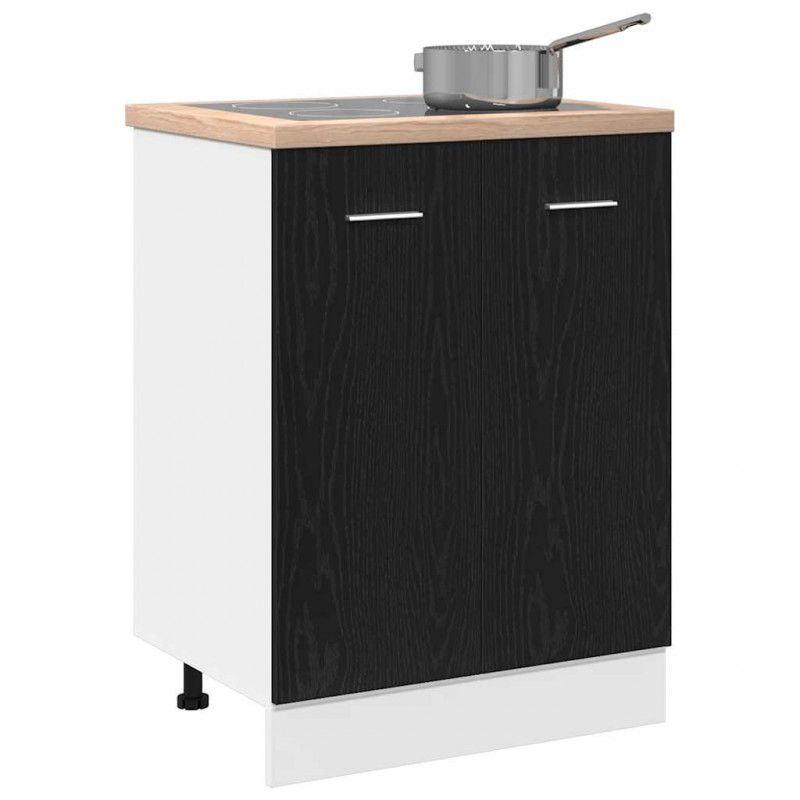 Szafka Dolna Czarny Dąb 60x46x81,5 cm Płyta Inżynieryjna